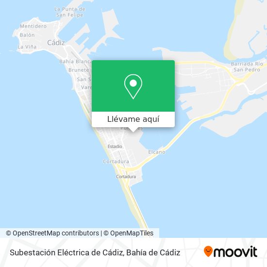 Mapa Subestación Eléctrica de Cádiz