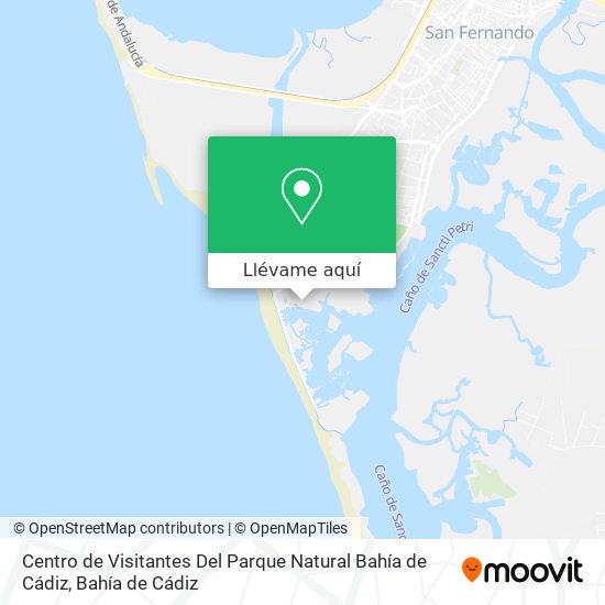 Mapa Centro de Visitantes Del Parque Natural Bahía de Cádiz