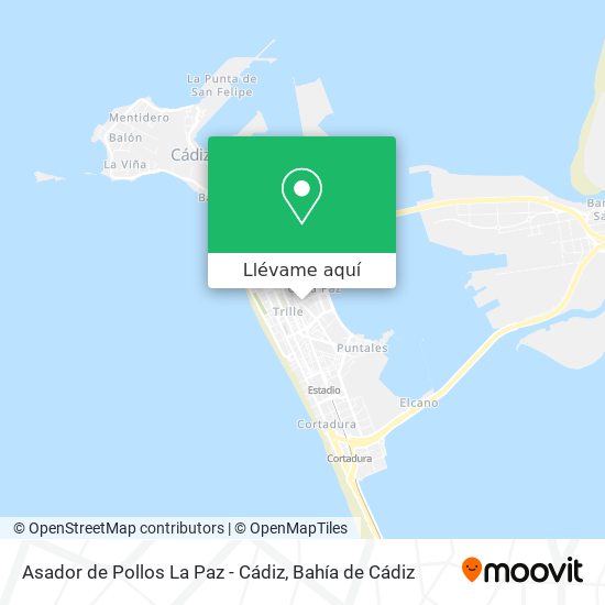 Mapa Asador de Pollos La Paz - Cádiz