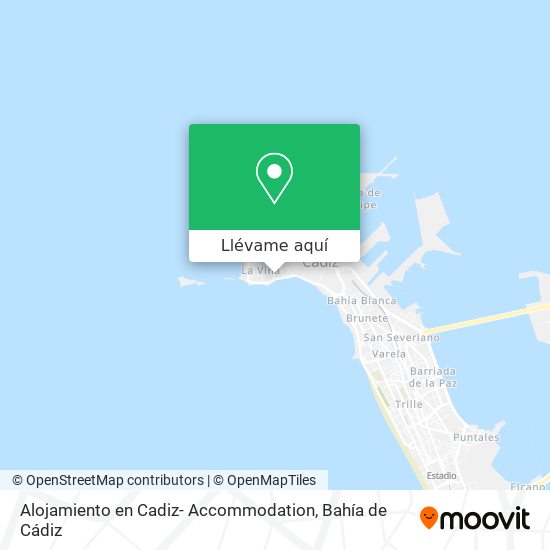 Mapa Alojamiento en Cadiz- Accommodation