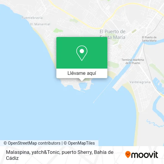 Mapa Malaspina, yatch&Tonic, puerto Sherry