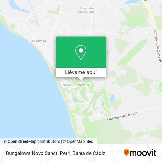 Mapa Bungalows Novo Sancti Petri