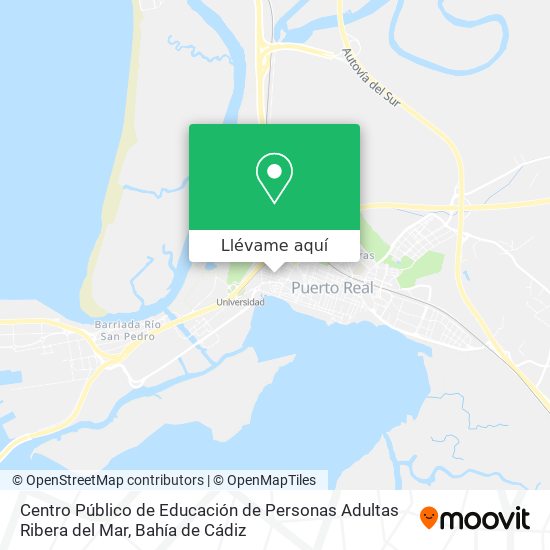 Mapa Centro Público de Educación de Personas Adultas Ribera del Mar