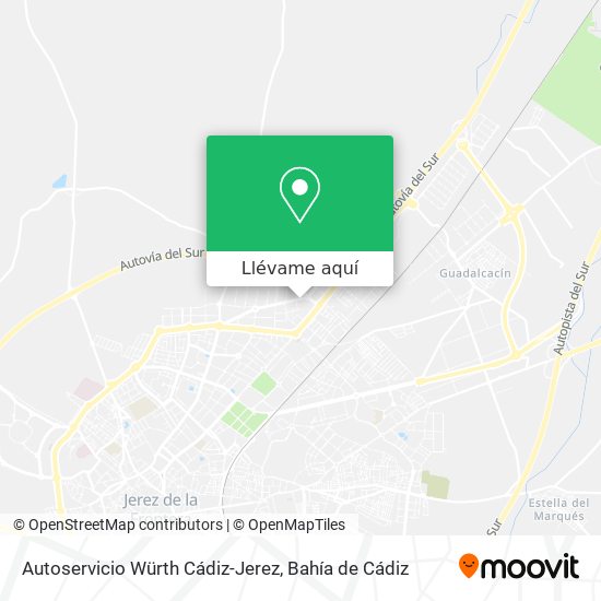 Mapa Autoservicio Würth Cádiz-Jerez