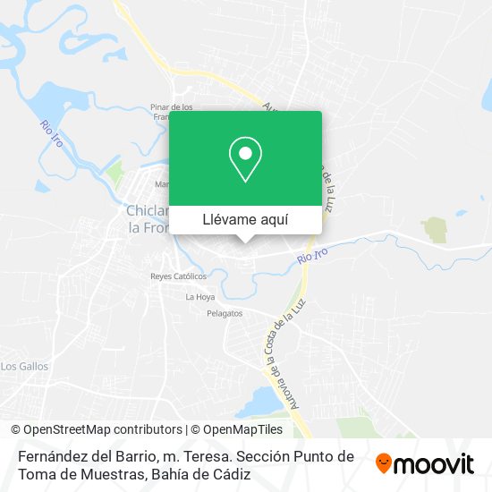 Mapa Fernández del Barrio, m. Teresa. Sección Punto de Toma de Muestras