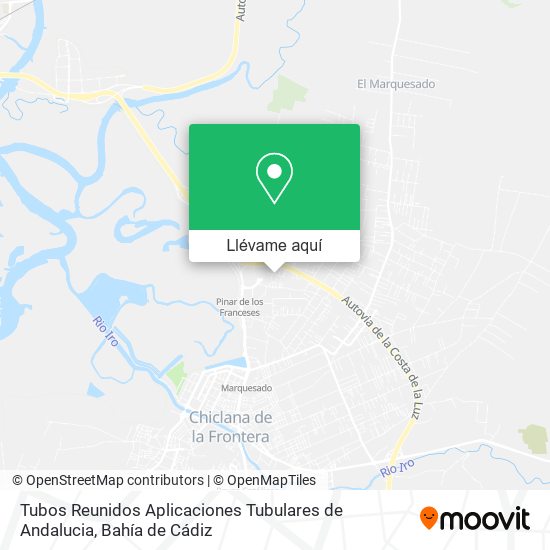 Mapa Tubos Reunidos Aplicaciones Tubulares de Andalucia