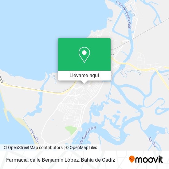 Mapa Farmacia, calle Benjamín López