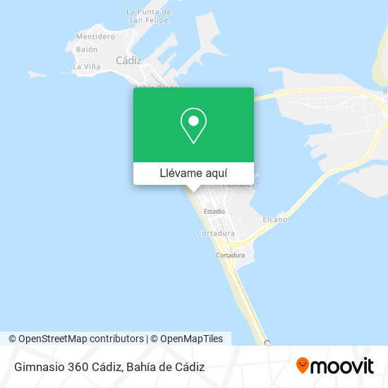 Mapa Gimnasio 360 Cádiz