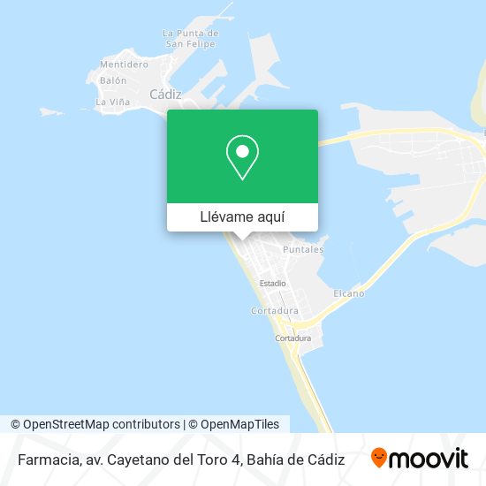 Mapa Farmacia, av. Cayetano del Toro 4