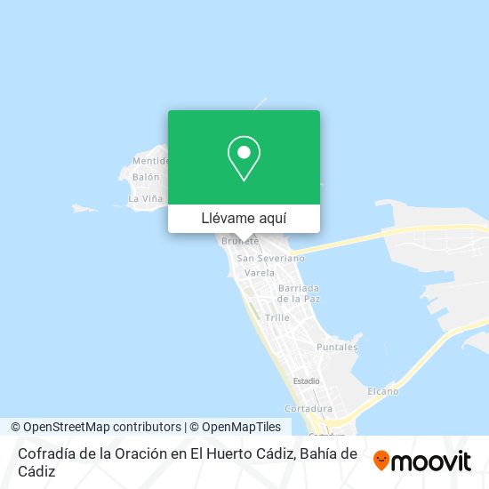 Mapa Cofradía de la Oración en El Huerto Cádiz