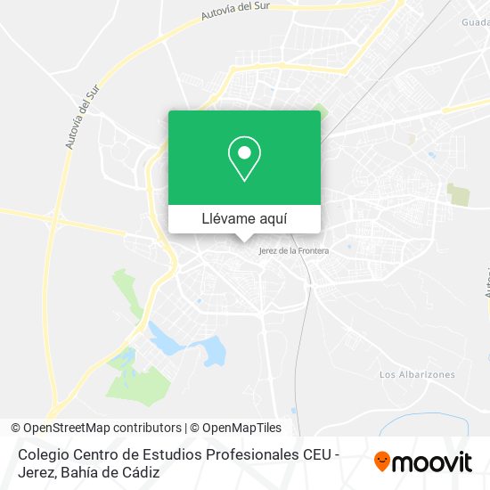 Mapa Colegio Centro de Estudios Profesionales CEU - Jerez