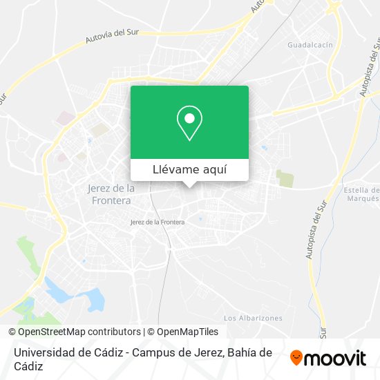 Mapa Universidad de Cádiz - Campus de Jerez
