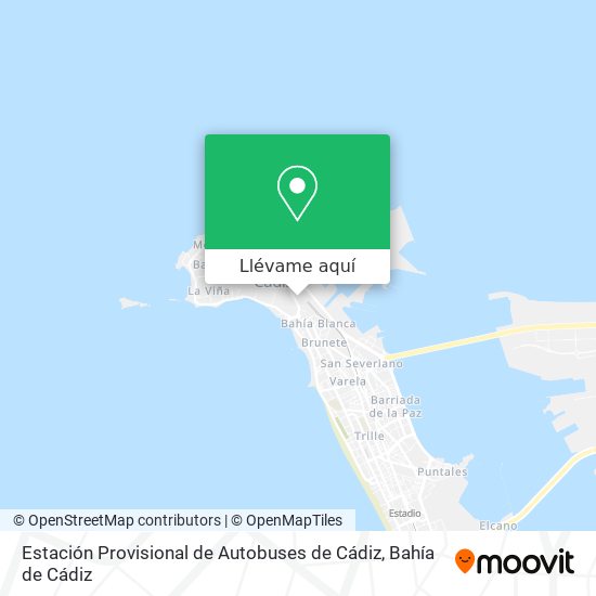 Mapa Estación Provisional de Autobuses de Cádiz