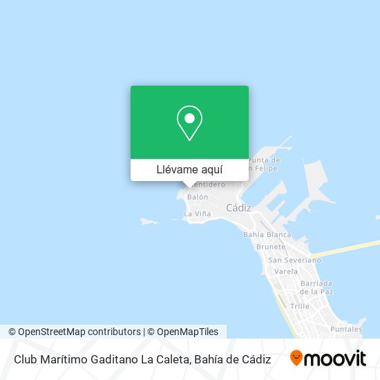 Mapa Club Marítimo Gaditano La Caleta