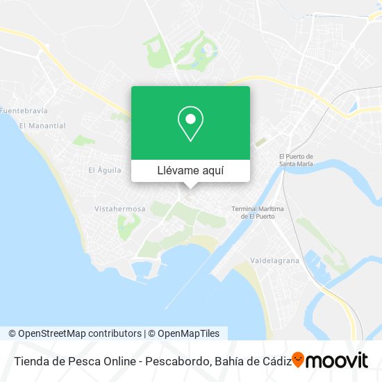 Mapa Tienda de Pesca Online - Pescabordo