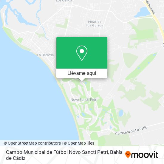 Mapa Campo Municipal de Fútbol Novo Sancti Petri