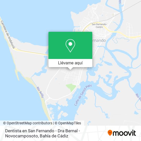 Mapa Dentista en San Fernando - Dra Bernal - Novocamposoto