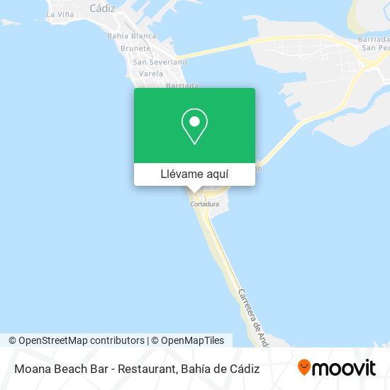 Mapa Moana Beach Bar - Restaurant