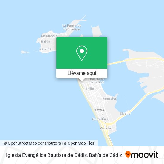 Mapa Iglesia Evangélica Bautista de Cádiz