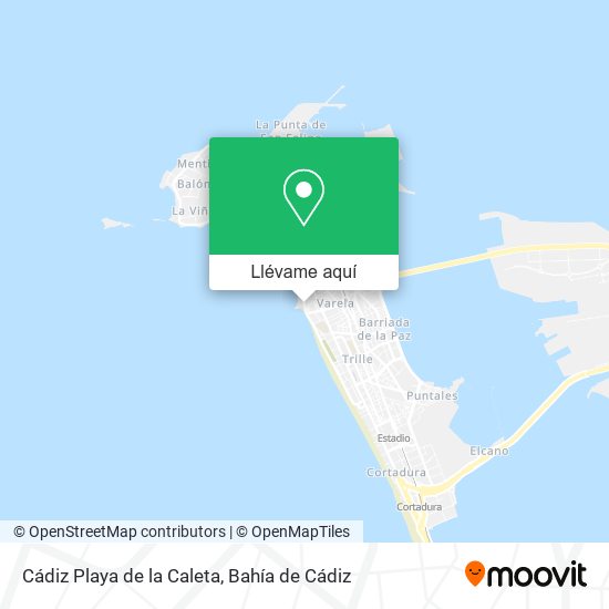 Mapa Cádiz Playa de la Caleta