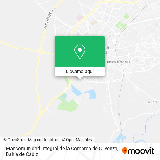 Mapa Mancomunidad Integral de la Comarca de Olivenza