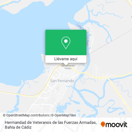 Mapa Hermandad de Veteranos de las Fuerzas Armadas