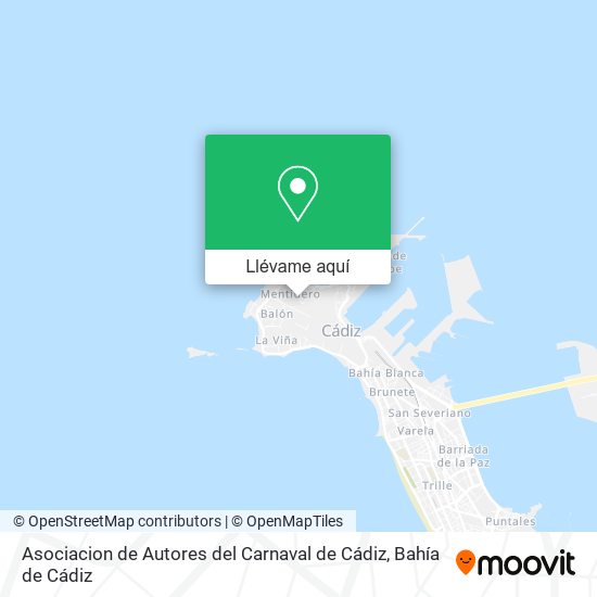 Mapa Asociacion de Autores del Carnaval de Cádiz