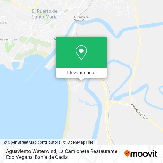 Mapa Aguaviento Waterwind, La Camioneta Restaurante Eco Vegana