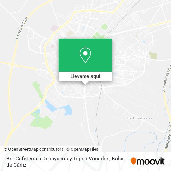 Mapa Bar Cafetería a Desayunos y Tapas Varíadas