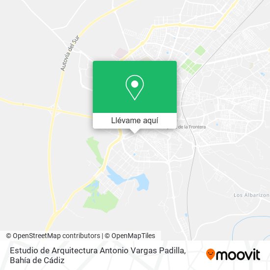Mapa Estudio de Arquitectura Antonio Vargas Padilla