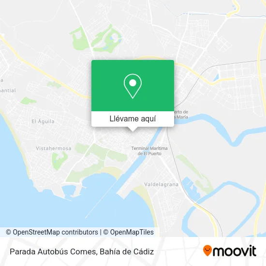 Mapa Parada Autobús Comes