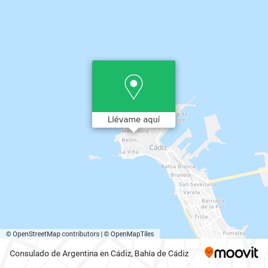 Mapa Consulado de Argentina en Cádiz