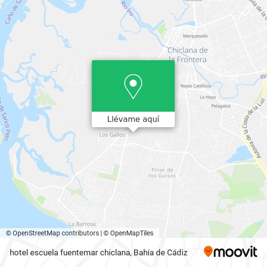 Mapa hotel escuela fuentemar chiclana