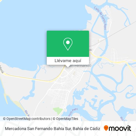 Mapa Mercadona San Fernando Bahía Sur