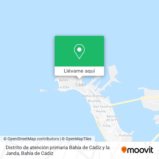 Mapa Distrito de atención primaria Bahía de Cádiz y la Janda