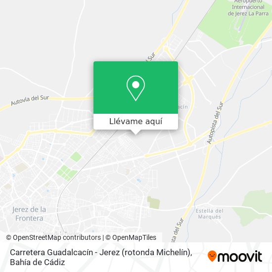 Mapa Carretera Guadalcacín - Jerez (rotonda Michelín)