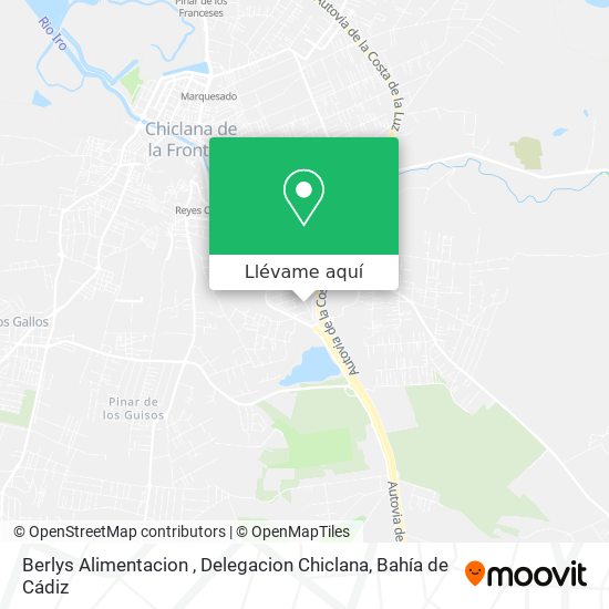 Mapa Berlys Alimentacion , Delegacion Chiclana