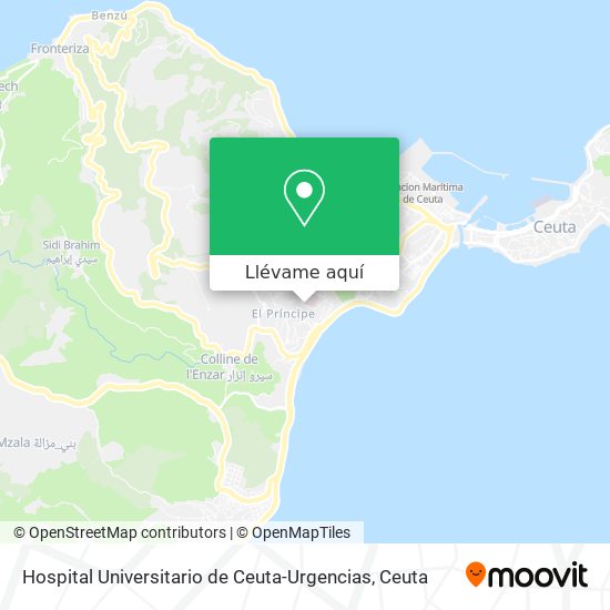 Mapa Hospital Universitario de Ceuta-Urgencias