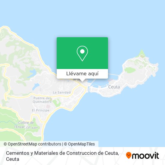 Mapa Cementos y Materiales de Construccion de Ceuta