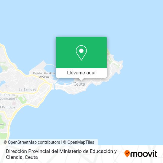 Mapa Dirección Provincial del Ministerio de Educación y Ciencia