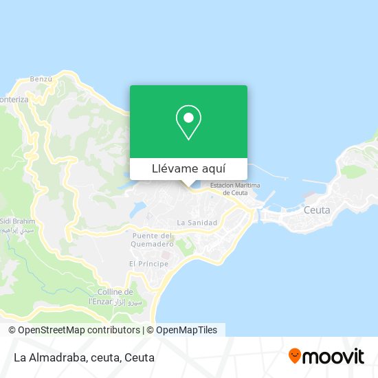 Mapa La Almadraba, ceuta