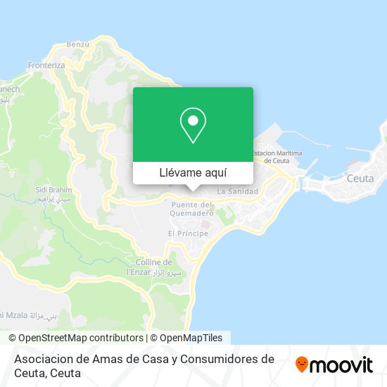 Mapa Asociacion de Amas de Casa y Consumidores de Ceuta