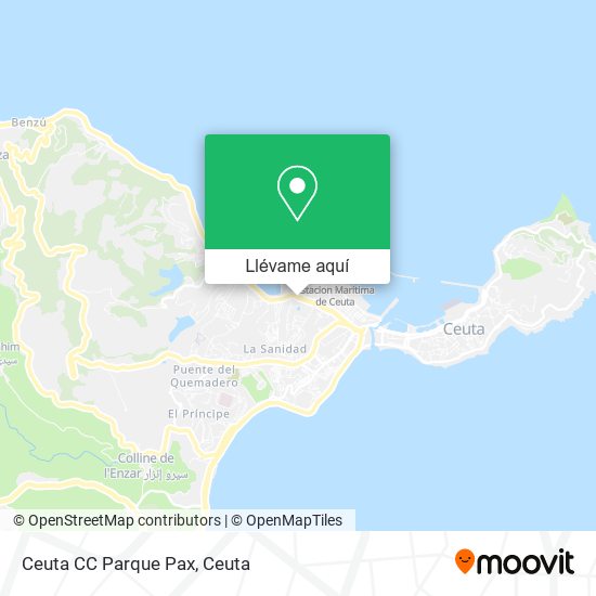 Mapa Ceuta CC Parque Pax