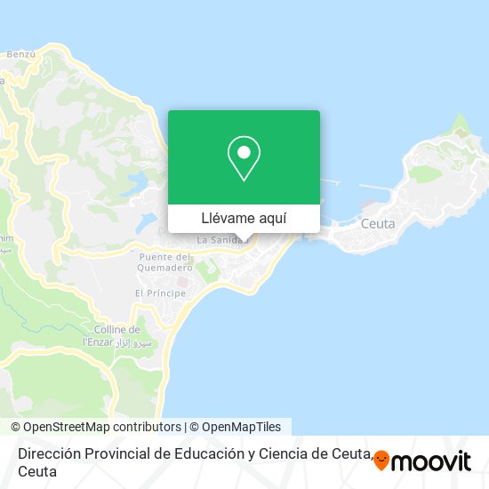 Mapa Dirección Provincial de Educación y Ciencia de Ceuta