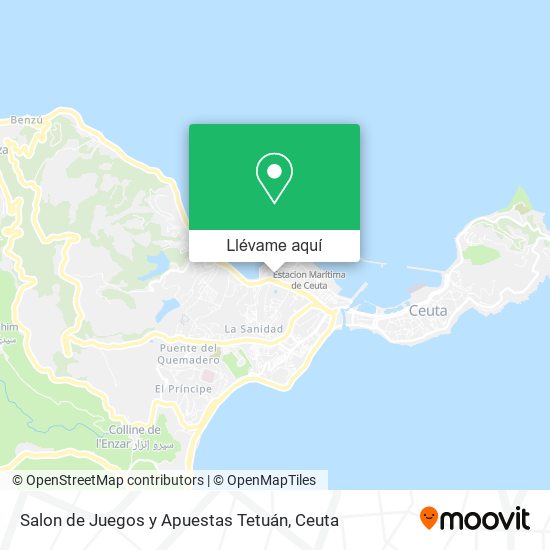 Mapa Salon de Juegos y Apuestas Tetuán