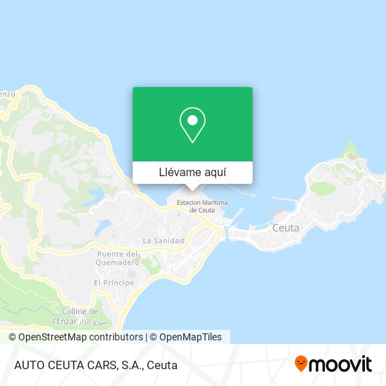 Mapa AUTO CEUTA CARS, S.A.