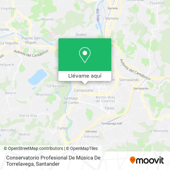 Mapa Conservatorio Profesional De Música De Torrelavega