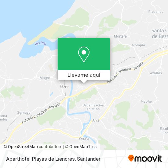 Mapa Aparthotel Playas de Liencres