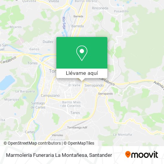 Mapa Marmolería Funeraria La Montañesa