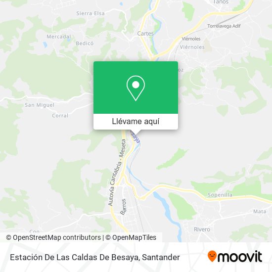 Mapa Estación De Las Caldas De Besaya